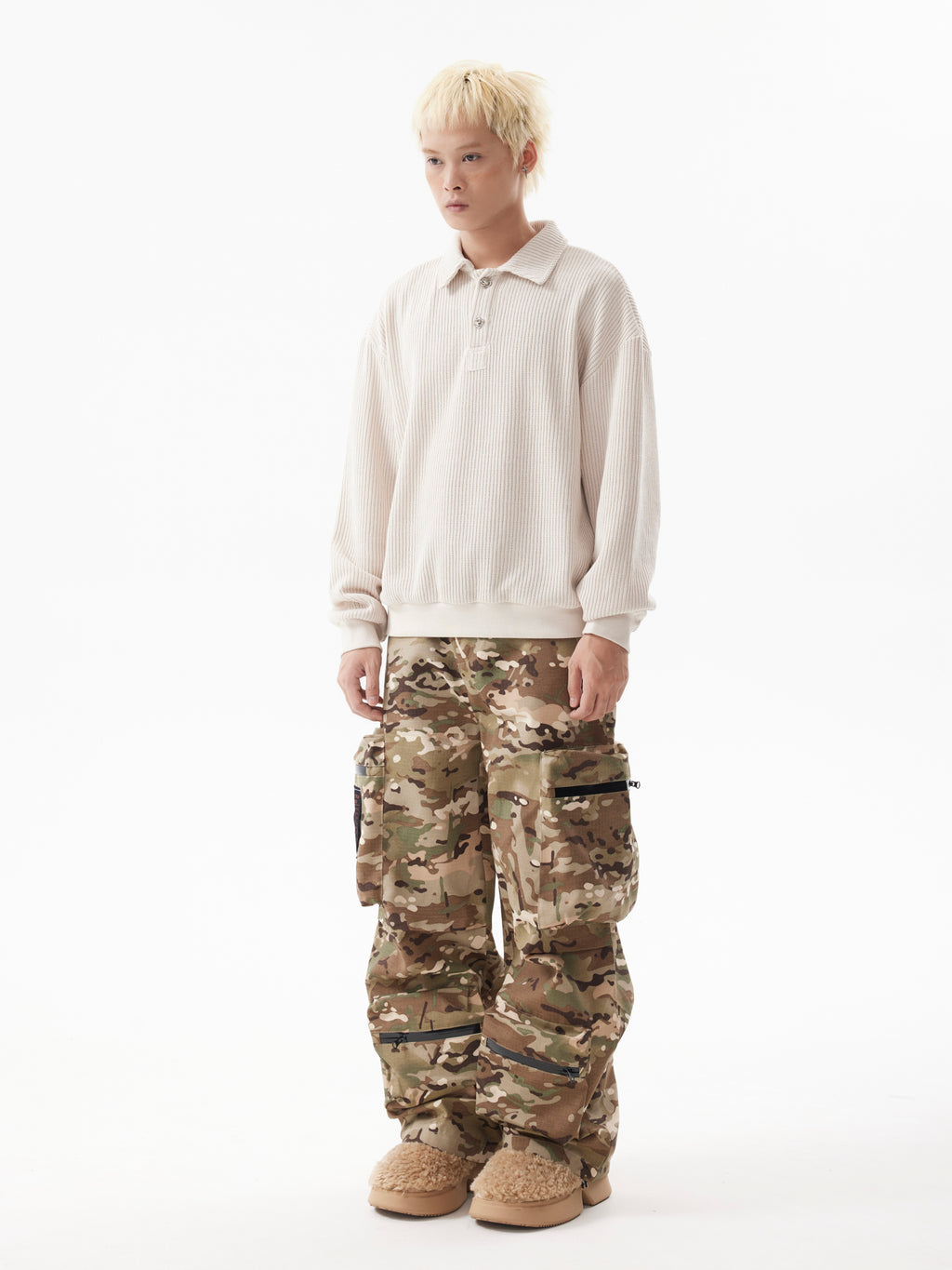 BTSG American Camouflage Camouflage Paratrooper cargo pants