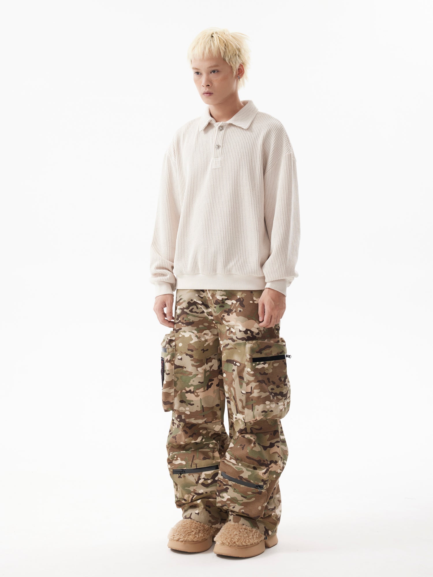 BTSG American Camouflage Camouflage Paratrooper cargo pants