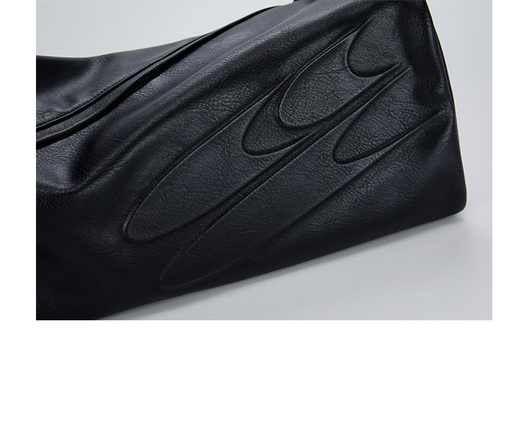 CryingCenter Black Leather Toast Bag