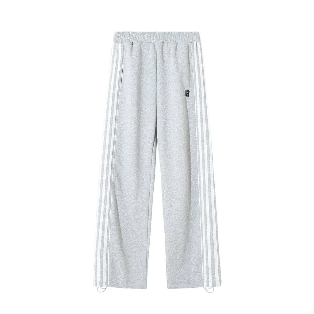 lemanism three-bar contrast sweatpants