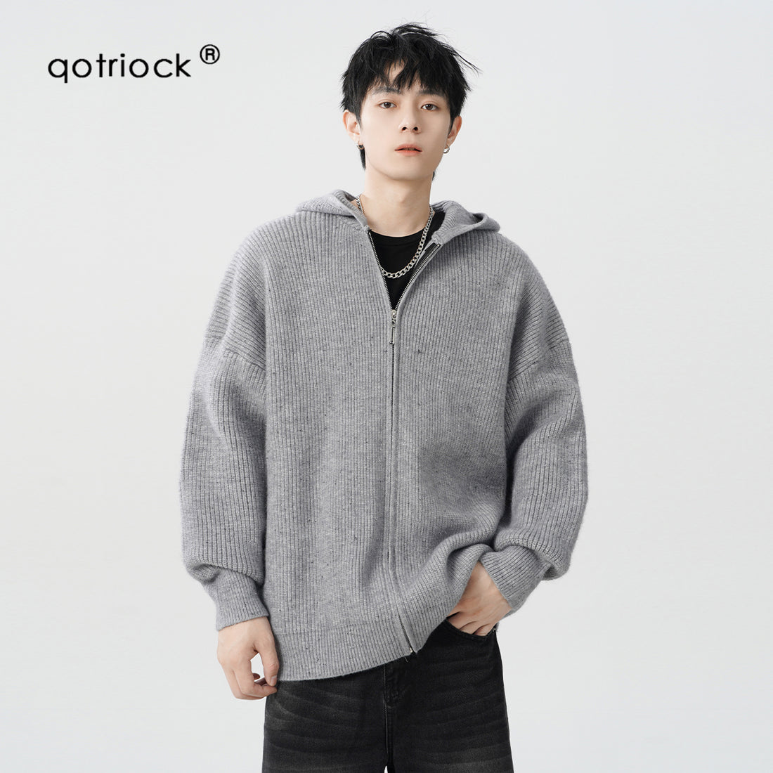 QOTRIOCK starry cardigan Zipper Jacket