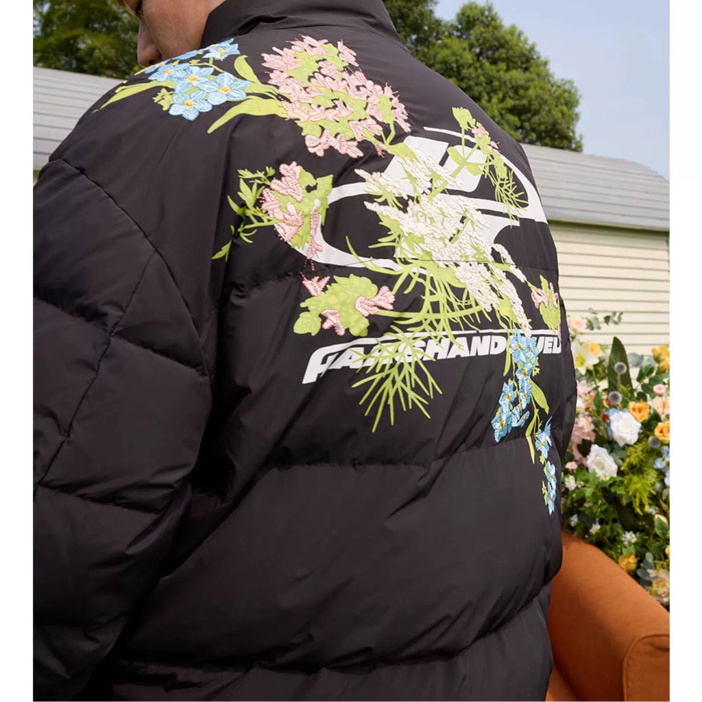 Harshandcruel Yoke Floral Embroidery Graphene Warm Bread Jacket