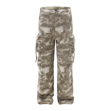 BTSG* American Retro Multi-Pocket Desert Camouflage Cargo Pants Niche