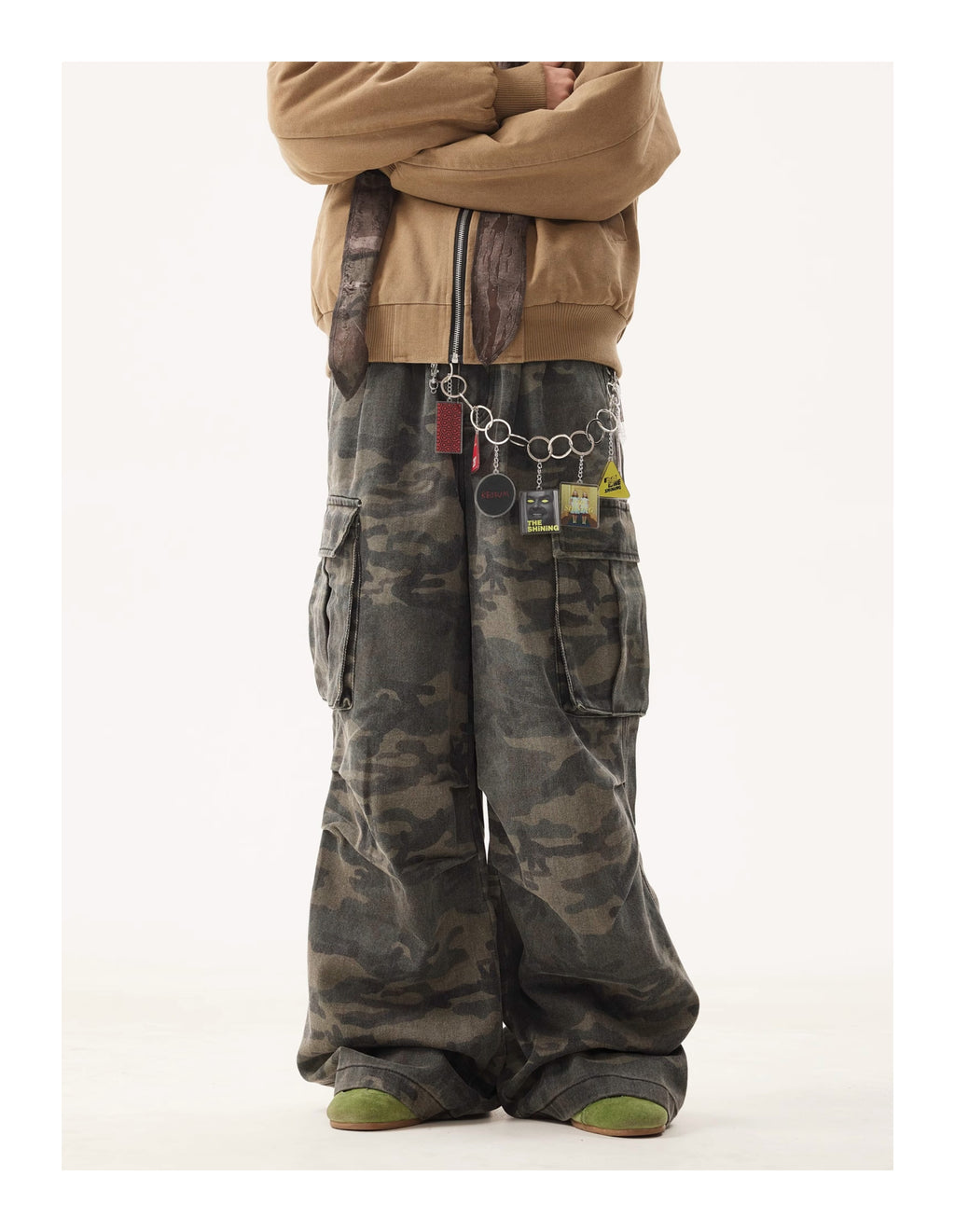 BTSG Distressed Brushed Camouflage Cargo Pants
