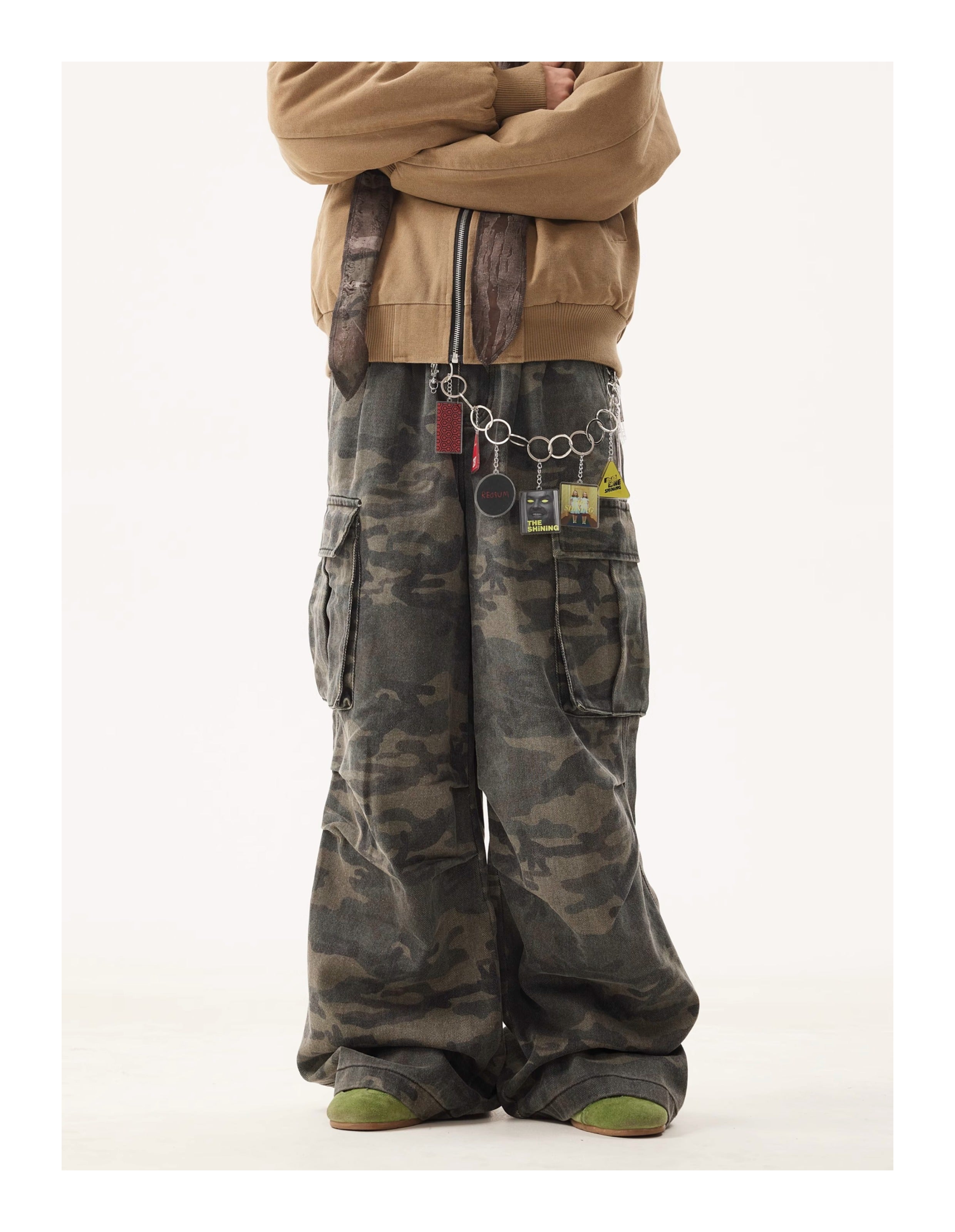BTSG Distressed Brushed Camouflage Cargo Pants