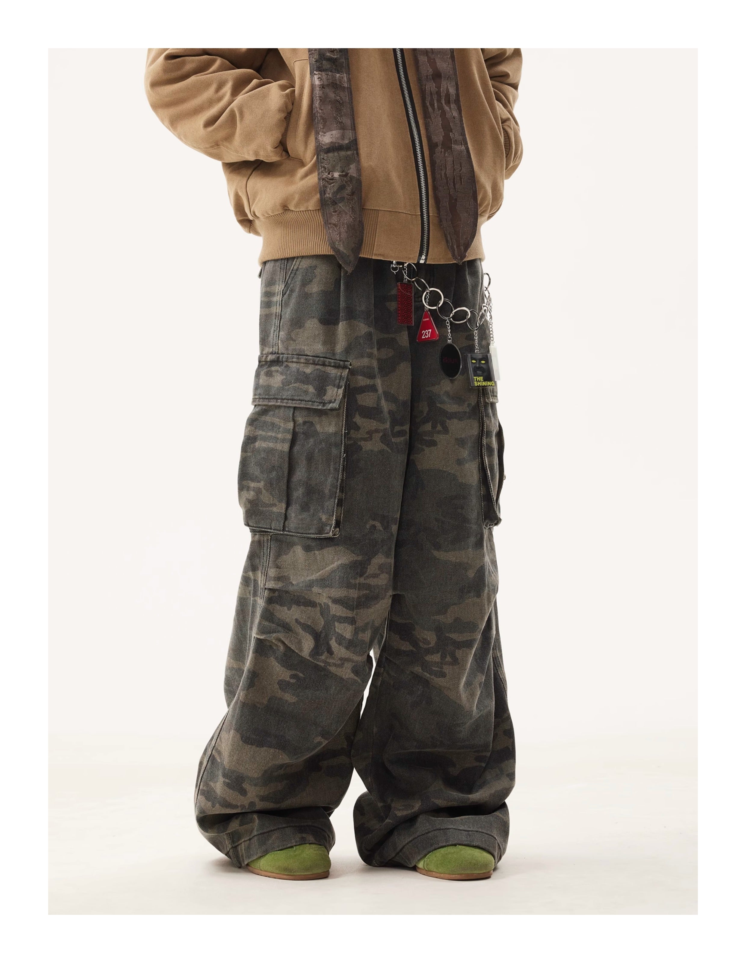 BTSG Distressed Brushed Camouflage Cargo Pants