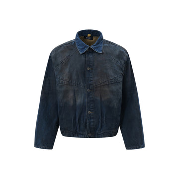 BTSG Frost Distressed Dirty Gradient Denim Jacket