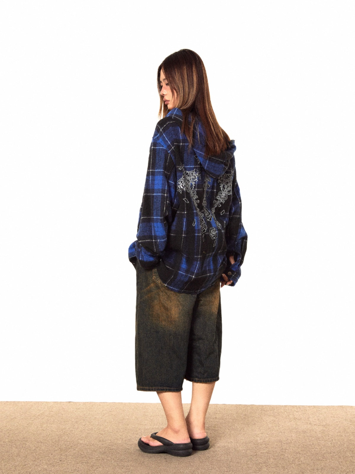 سترة BLACKBB مطبوعة على الطراز القوطي بسحاب أمريكي عالي الشارع