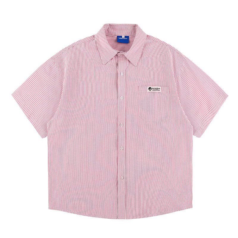 Lemanism Japanese Vertical Striped Shirt