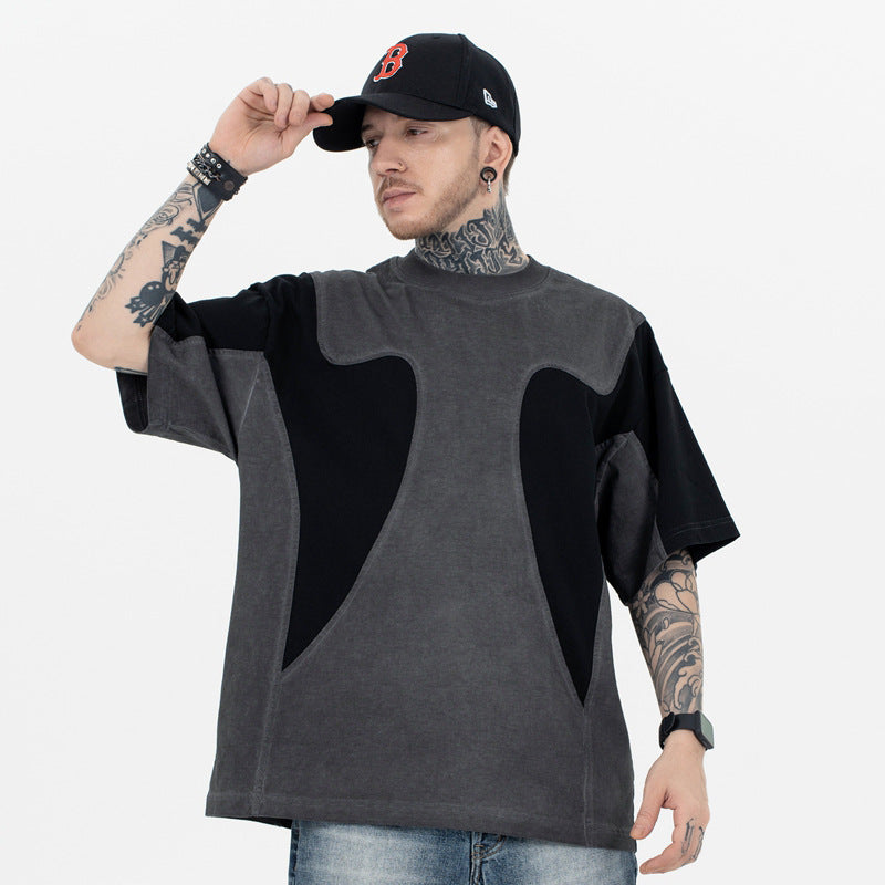 FORGIVNESS Simple Distressed Blocks Embroidery Tee