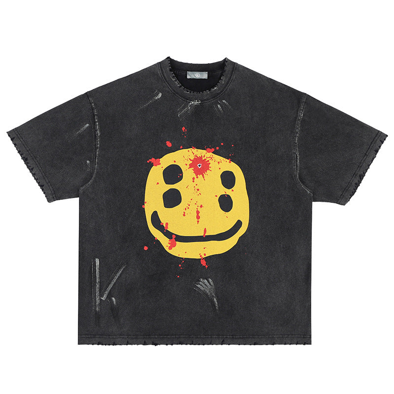 FORGIVNESS  Broken Smiley Vintage Wash Tee