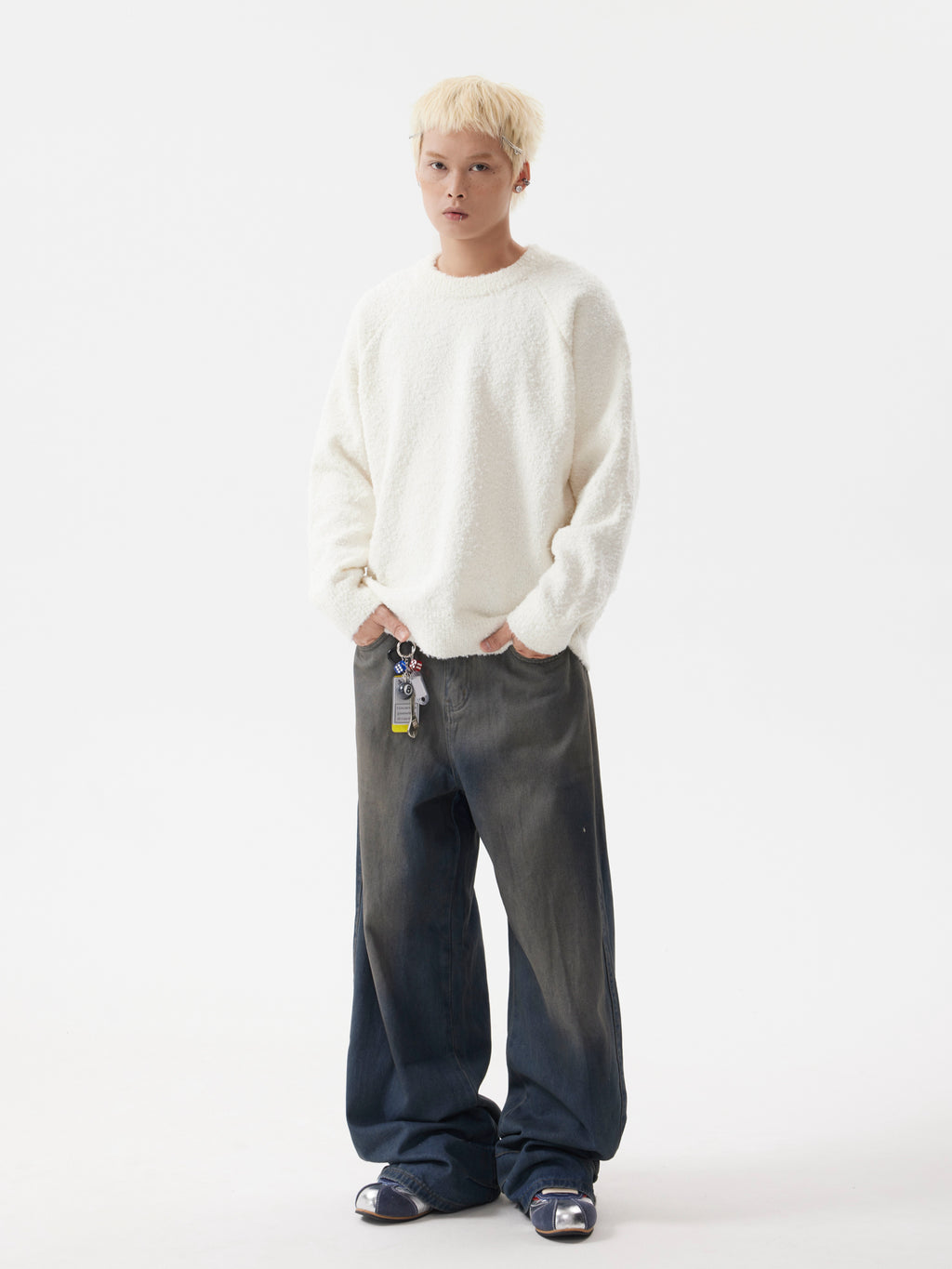 BTSG Lazy Raglan Neck Knit Sweater