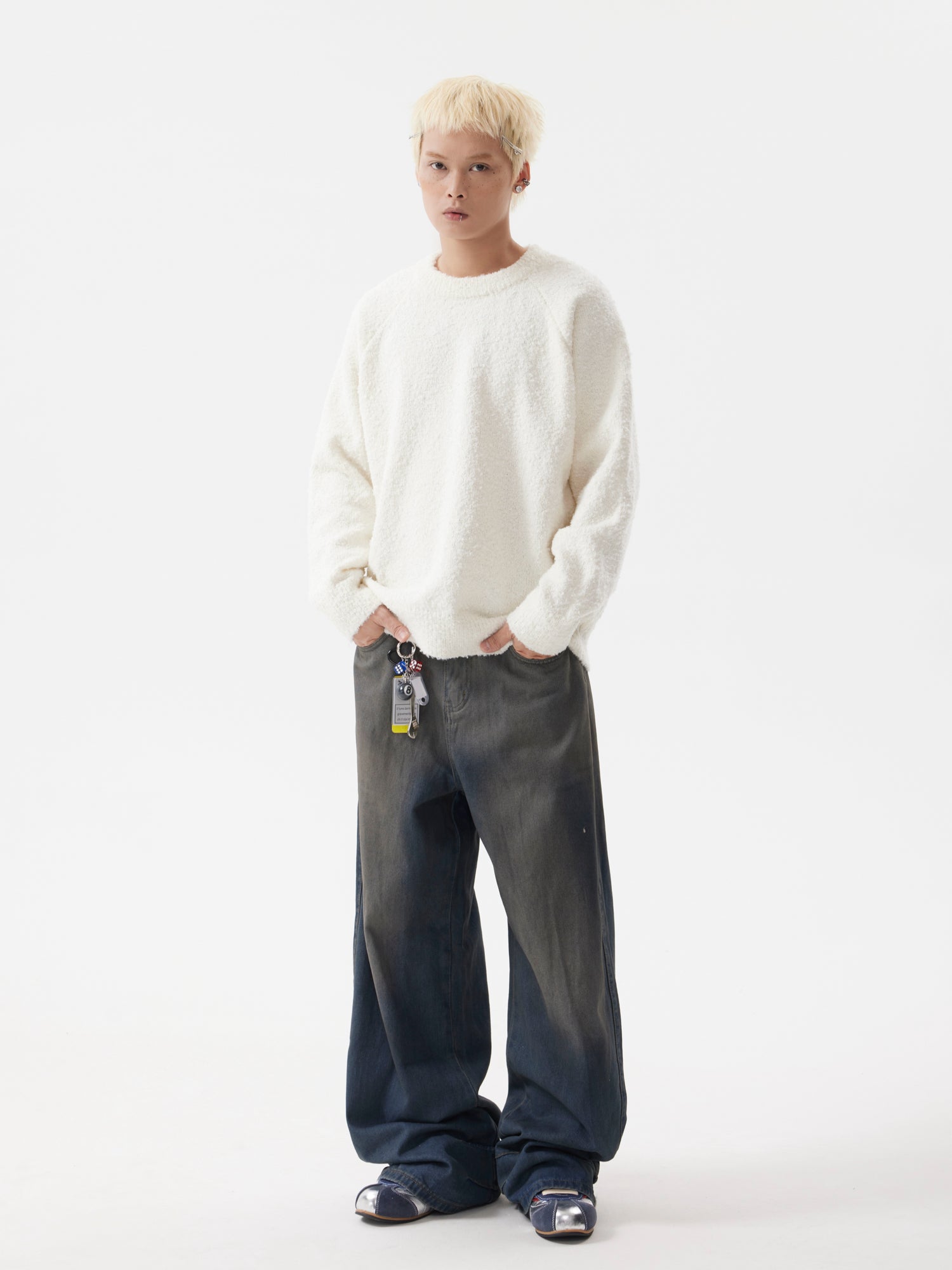 BTSG Lazy Raglan Neck Knit Sweater