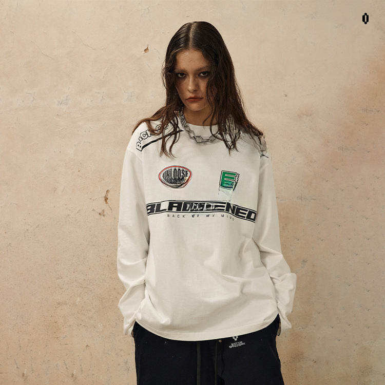 #OVDY original unisex biker style prints loose  long sleeve sweatshirt