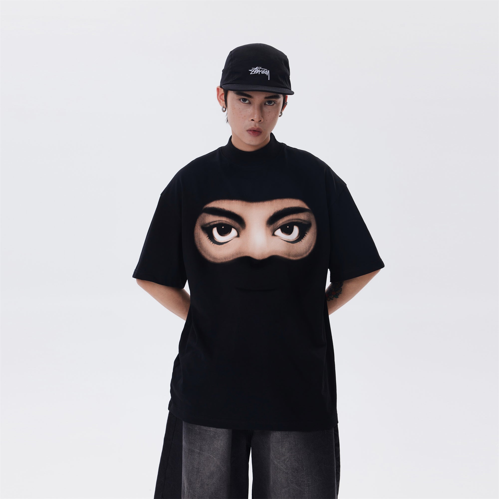 BTSG*American Vintage Mid-High neck,Short Sleeve Tee