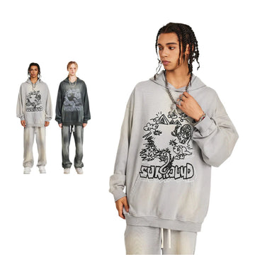 BE Distressed Graffiti Dragon 360G Hoodie