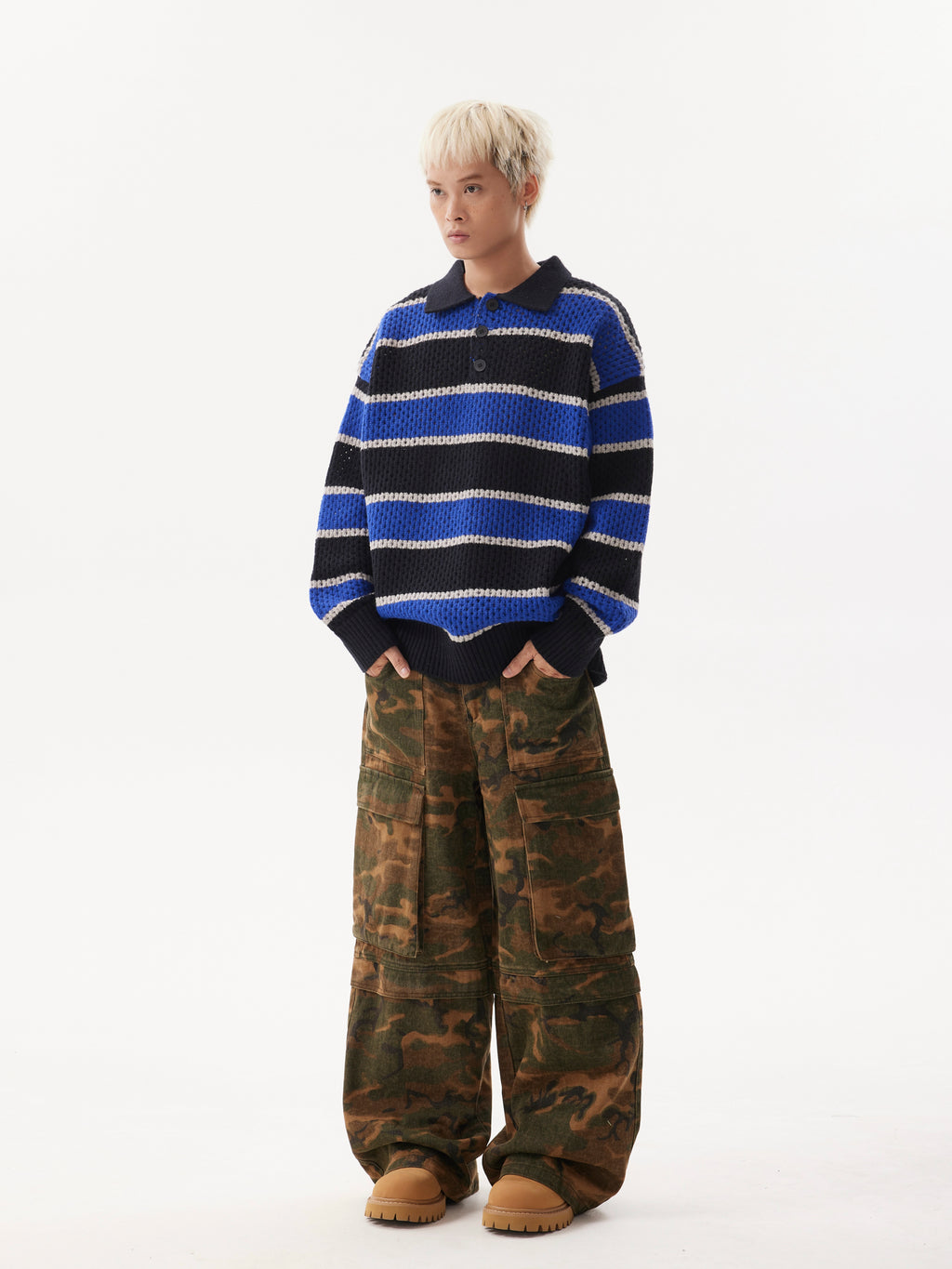 BTSG Camo Baggy Cargo Pants