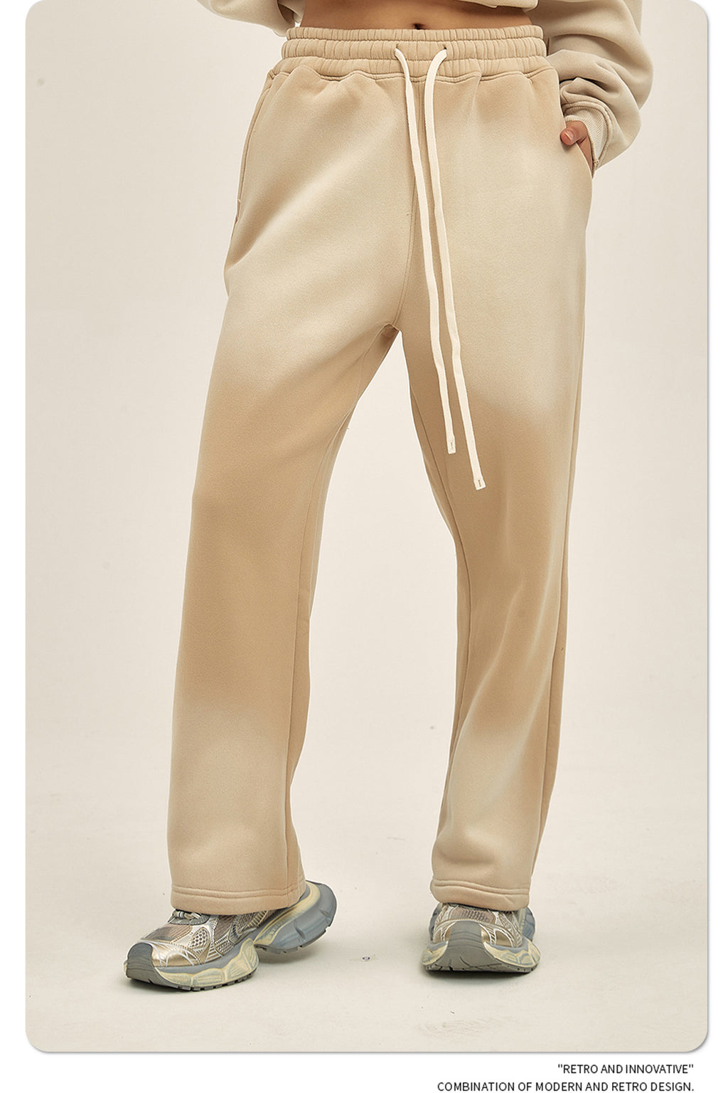 ARTIE 360g Spray Dye Distressed Casual Pants