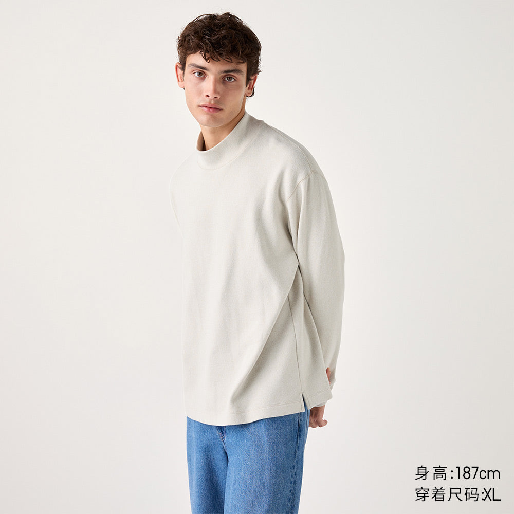 UNIQLO Soft Knitted Fleece Turtleneck Pullover Long Sleeve Tee