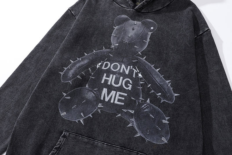 TKPA DONT HUG ME Washed 100% Cotton Hoodie