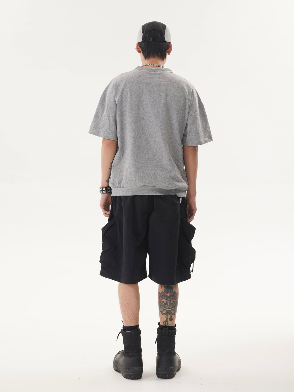 BTSG* Niche Waterproof Wrinkle Fabric Cropped Shorts