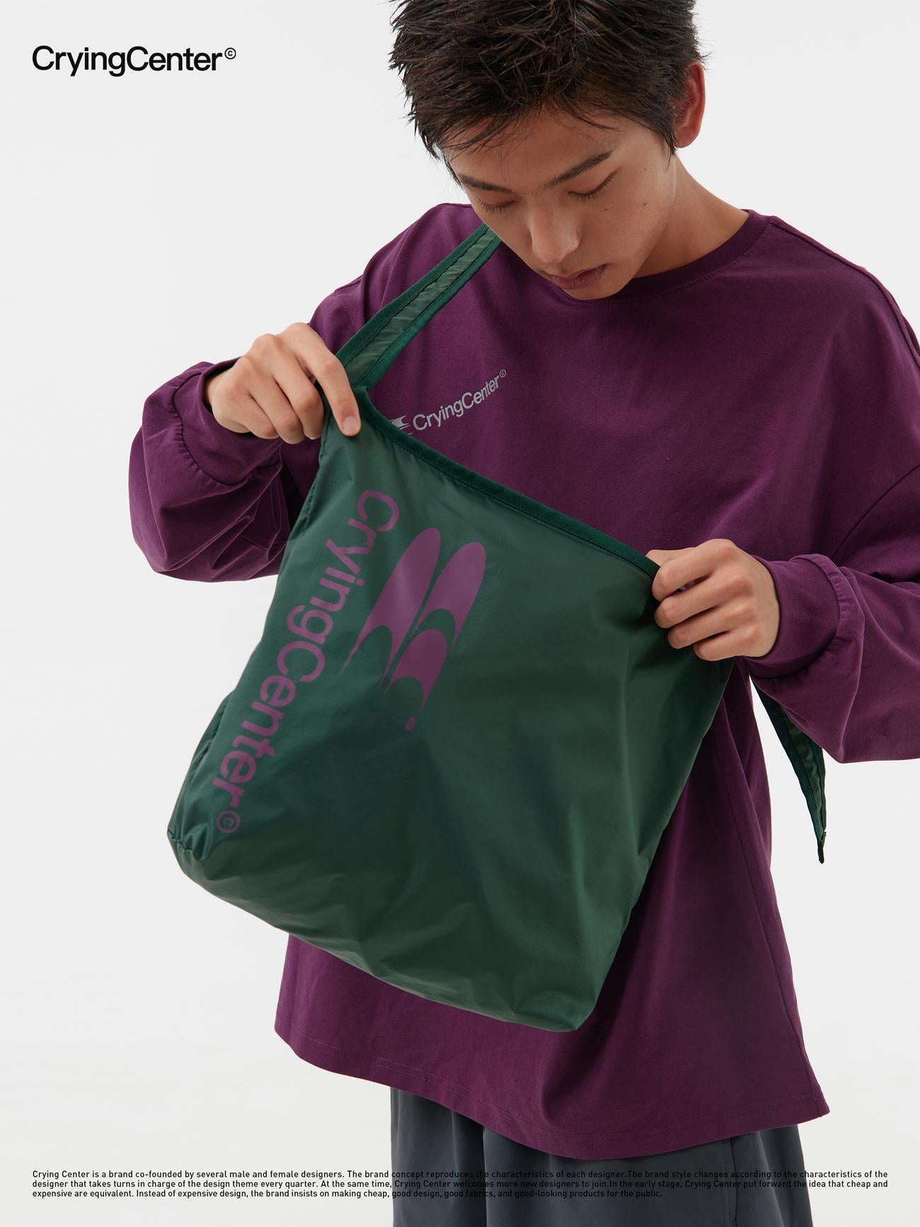 CryingCenter Multicolor Crossbody Contrast Portable Nylon Backpack Bag