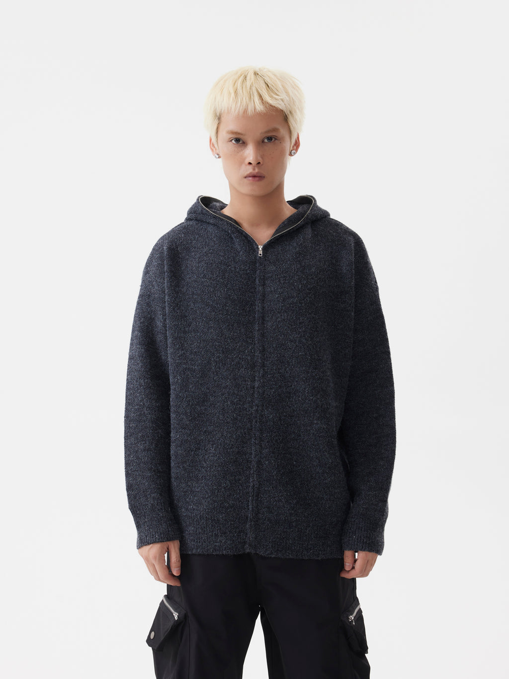 BTSG Slouchy Zip Cardigan Hoodie