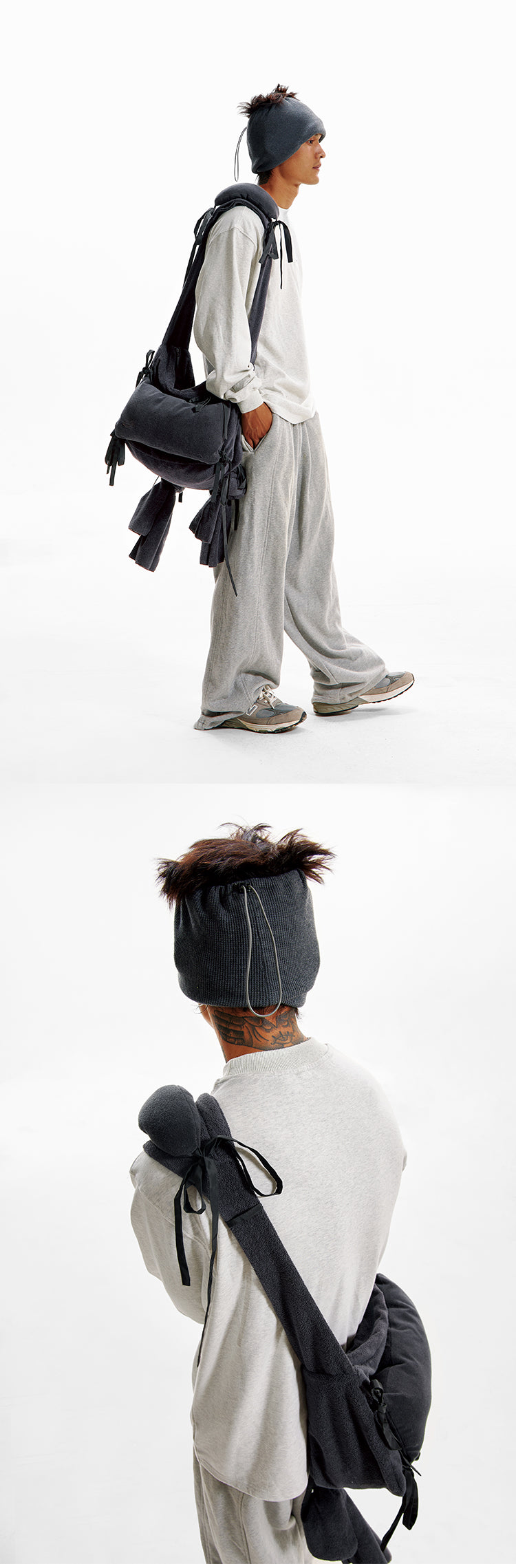 CryingCenter Fleshy Large-Capacity Lazy Fun Pillow Crossbody Bag