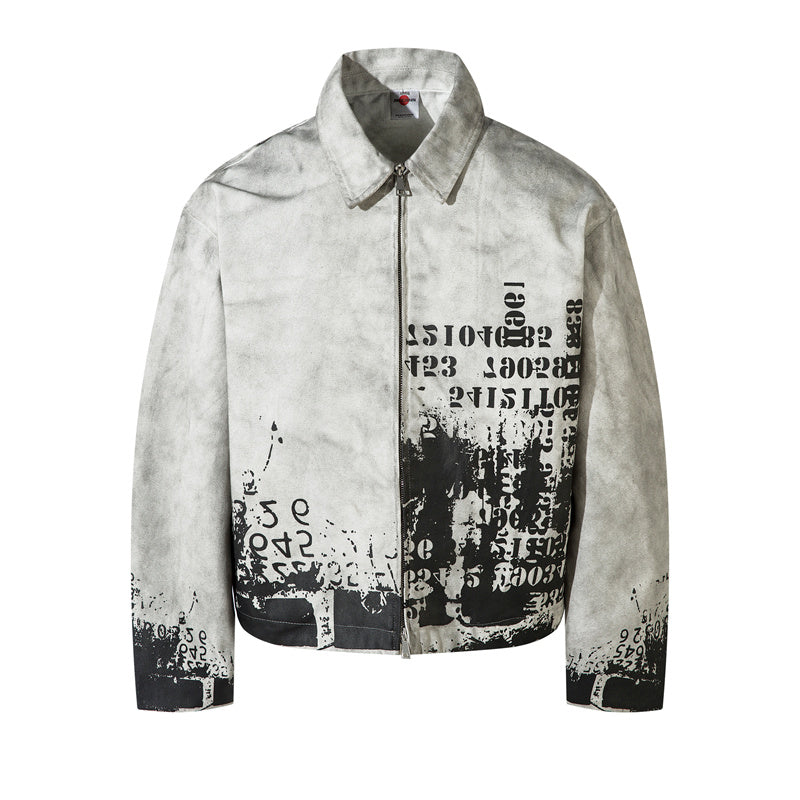 BTSG Dirty Dye Distressed cropped jacket