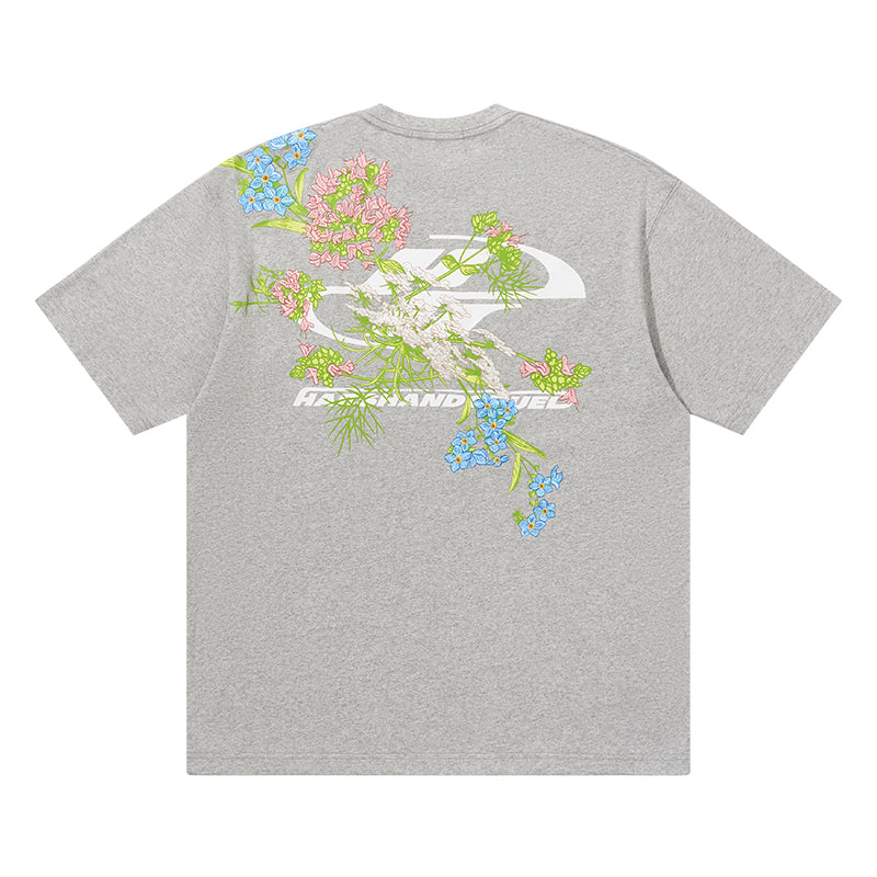(Clearance) harshandcruel Floral Embroidery Tee