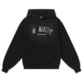 Harshandcruel wash graffiti modified embroidery Hoodie