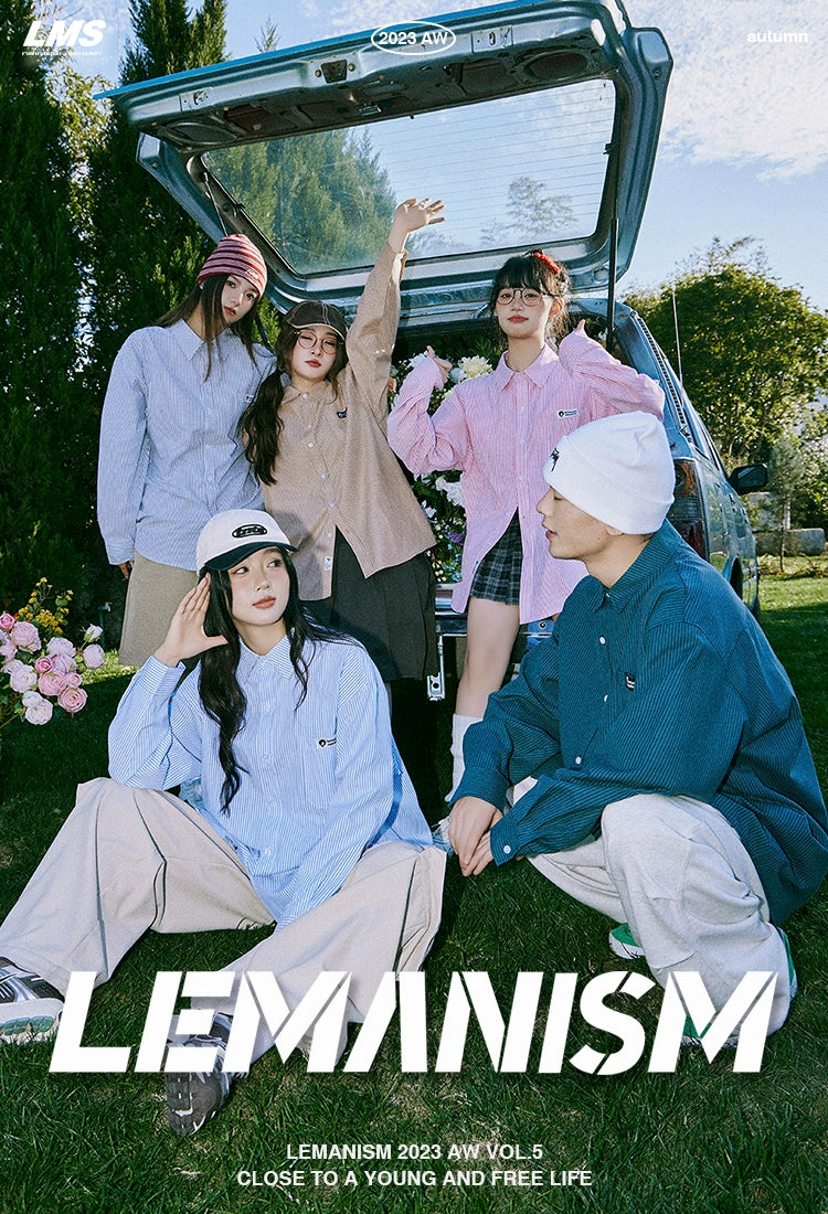 Lemanism Japanese Vertical Striped Shirt