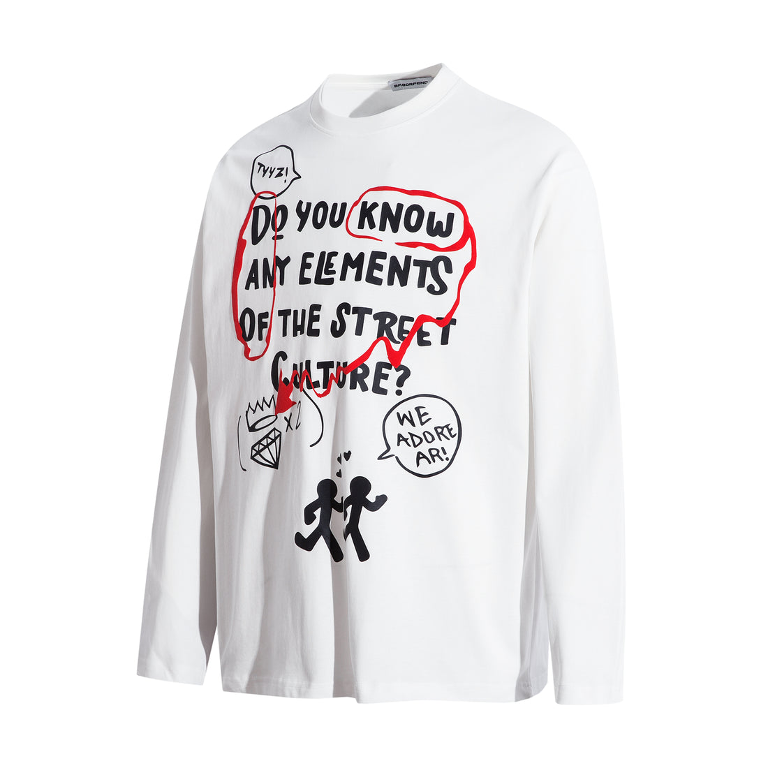 BF. BORFEND Street Letter Loose Sweatshirt