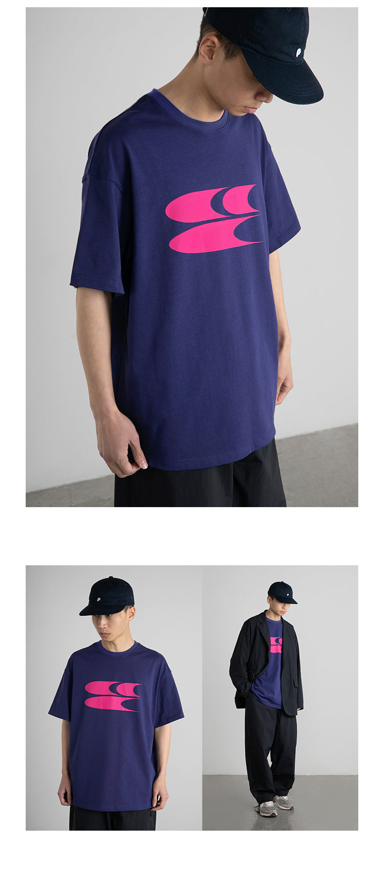 تي شيرت بكتف متساقط 3CLOGO من CryingCenter