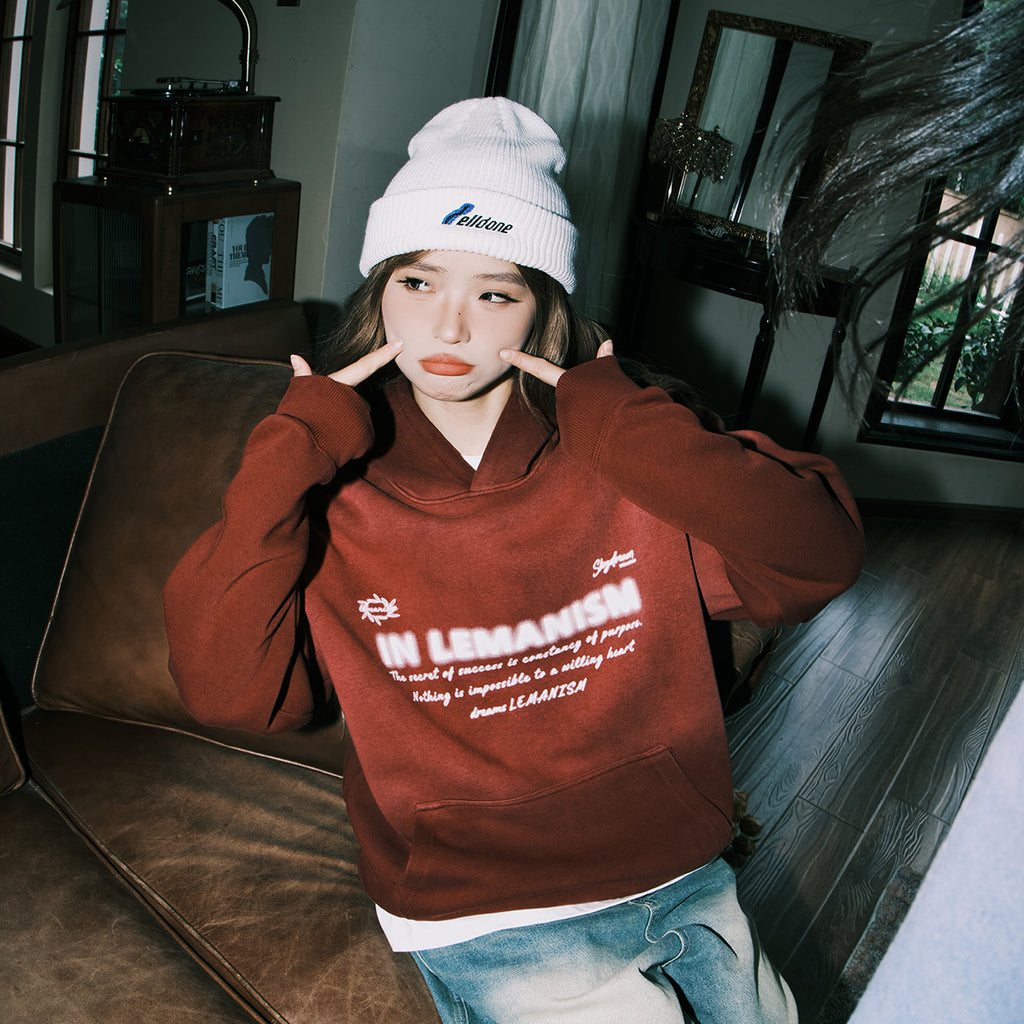 lemanism Distressed Wash Gradient Hoodie