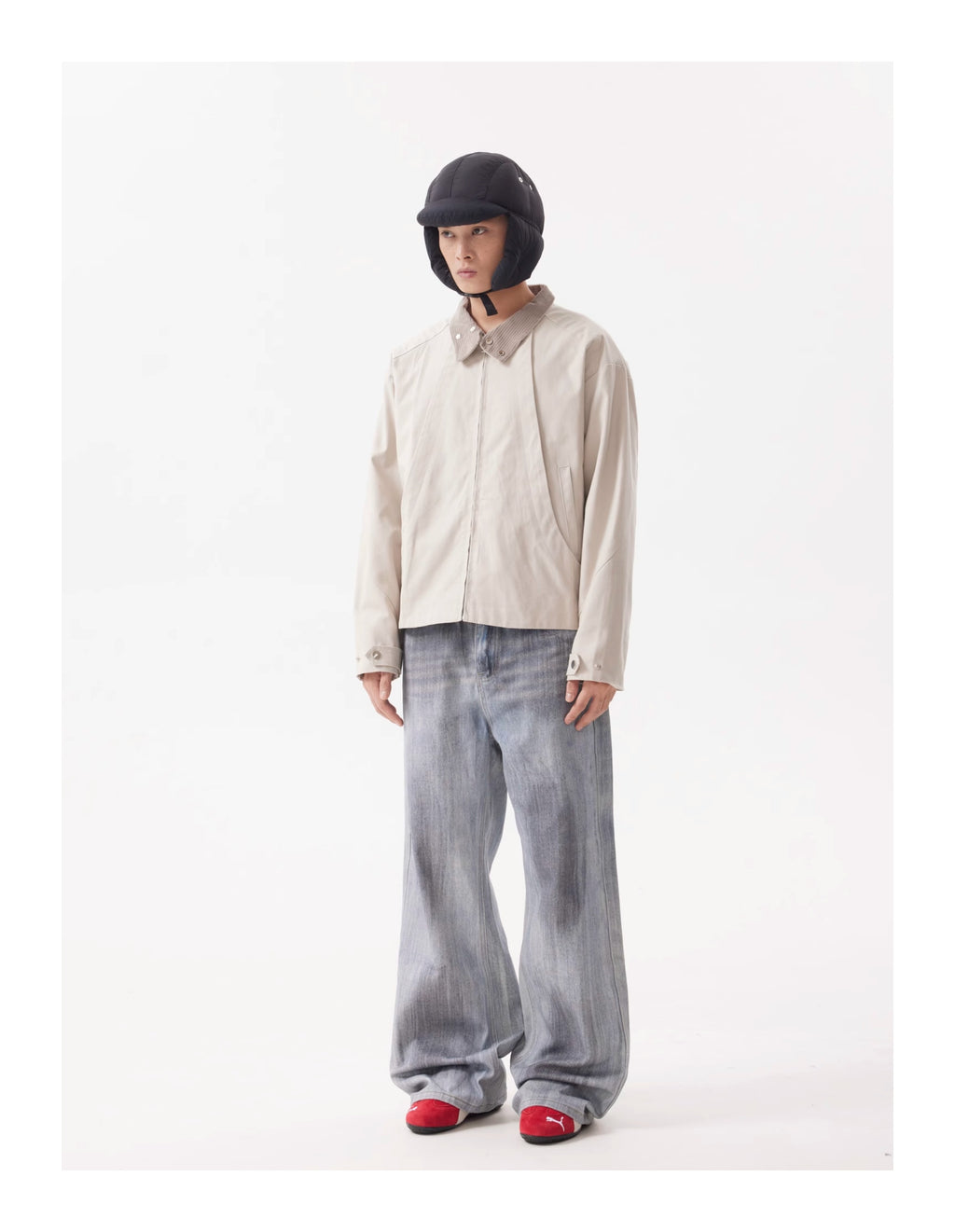 BTSG Harrington Flash Lapel Cropped Jacket
