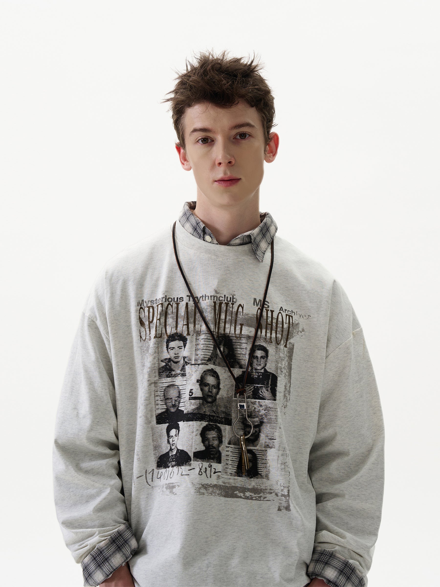 MADWITCH High Street Rock Print Long Sleeve for Men American Street Sweatshirts