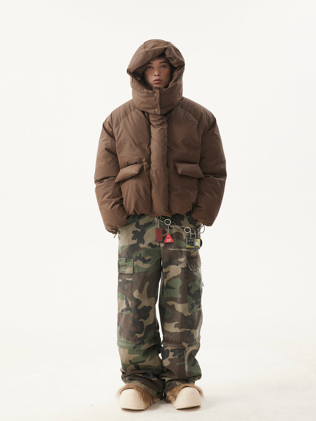 BTSG Detachable Hat Bakery Puffer Jacket