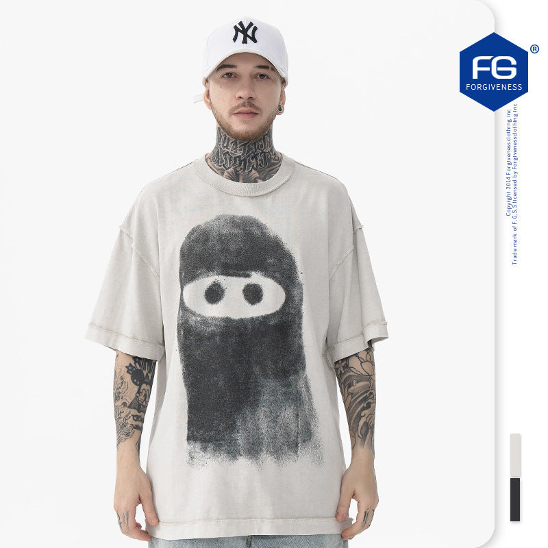 FORGIVNESS  Graffiti Cartoon Portrait Print Short Sleeve Tee