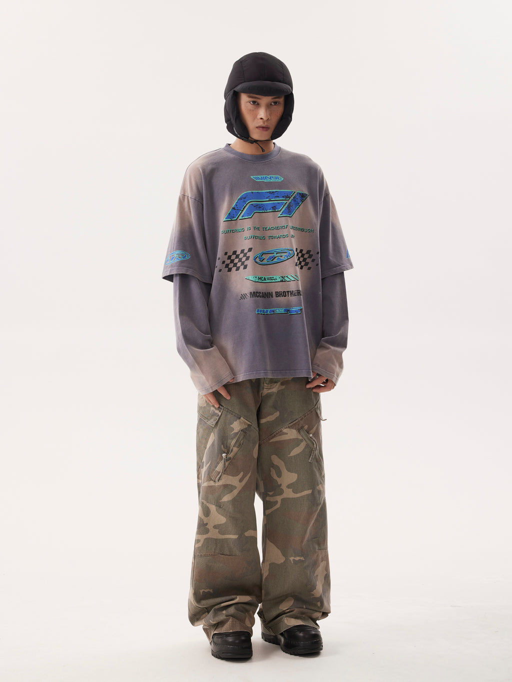 BTSG American Retro Wash Long Sleeve Top Tide Tee