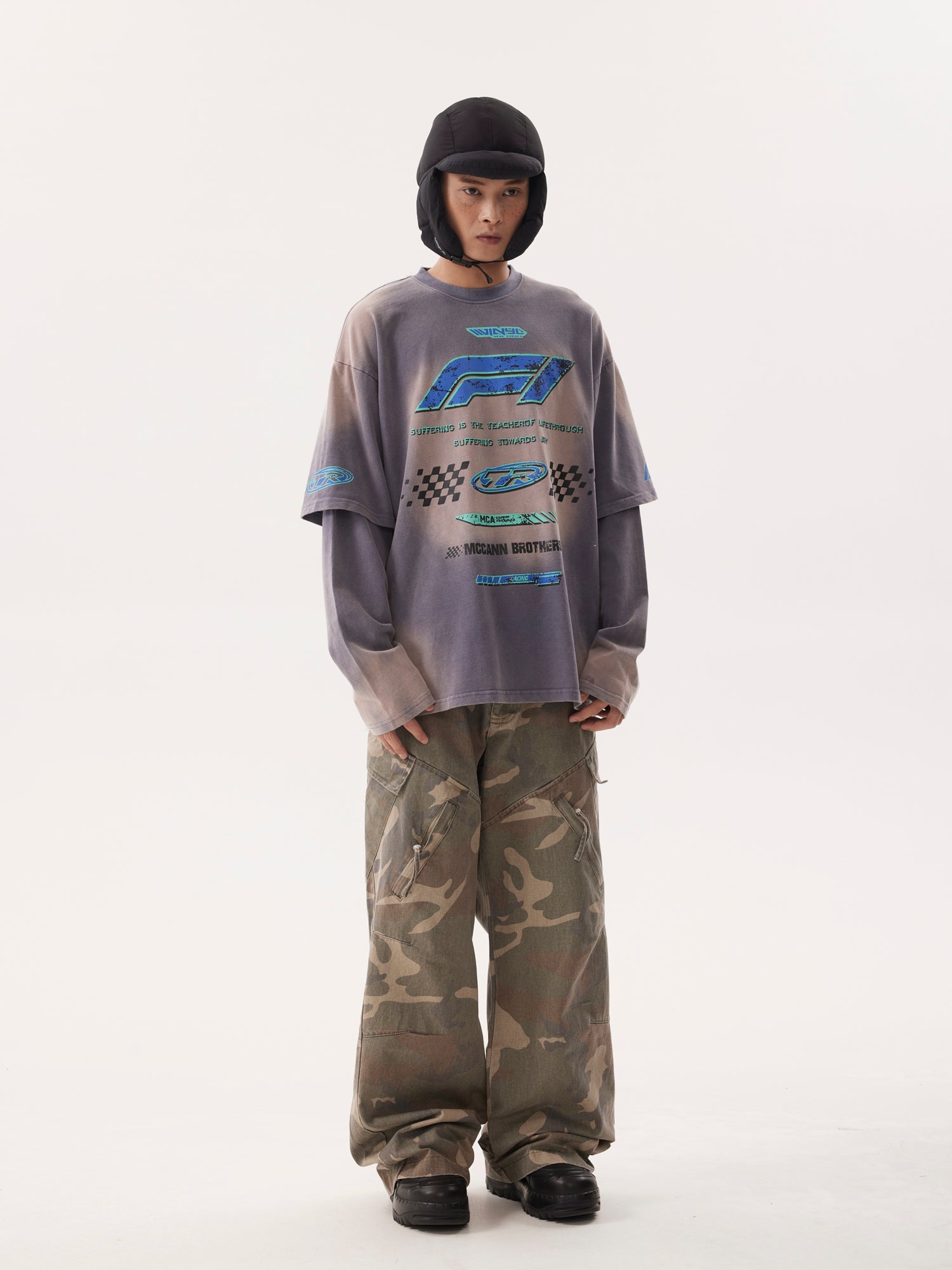 BTSG American Retro Wash Long Sleeve Top Tide Tee