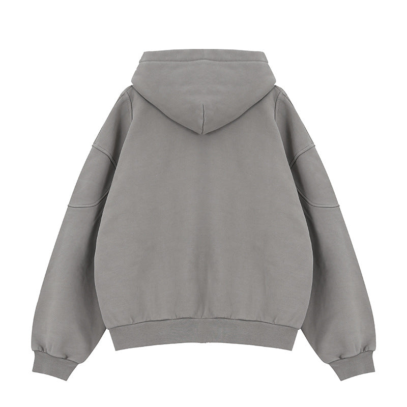 FORGIVNESS Heavy Cleanfit Washed Cardigan Zipper Hoodie