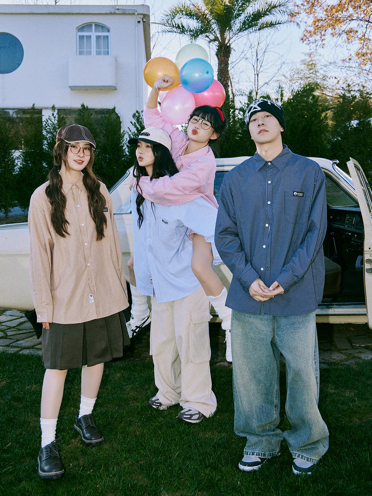 Lemanism Japanese Vertical Striped Shirt