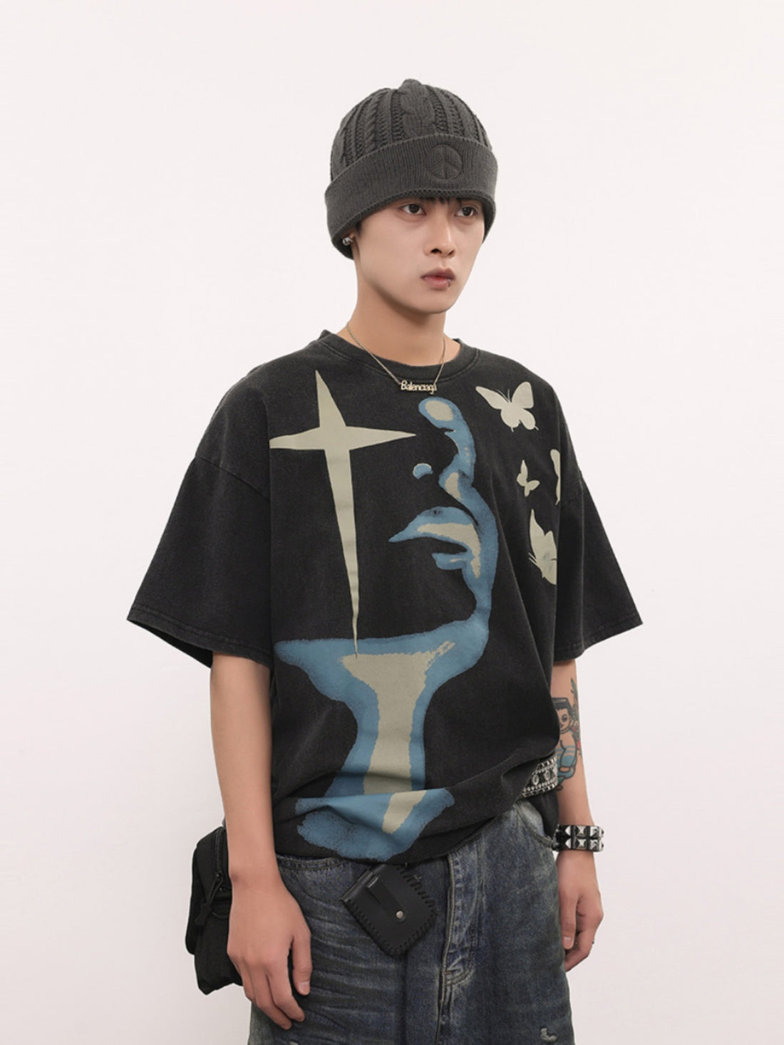 BTSG's American Vintage Short Sleeve Trendy Hip Hop Tee