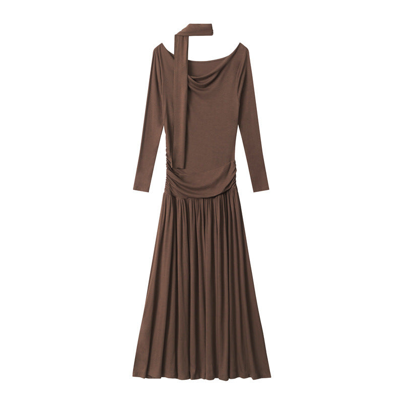 Nariele Elegant Style Slim Fit Thin Long Dress