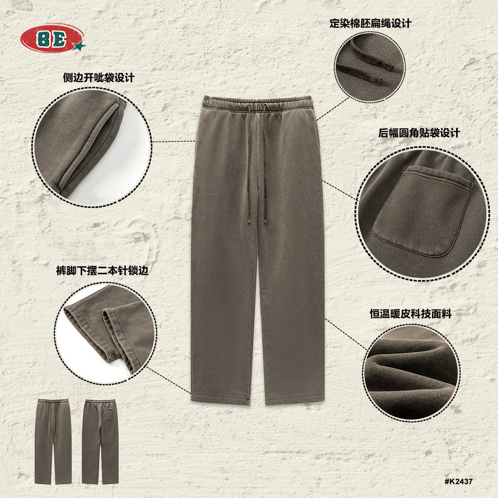 BE Velvet Knitted Straight Sweatpants