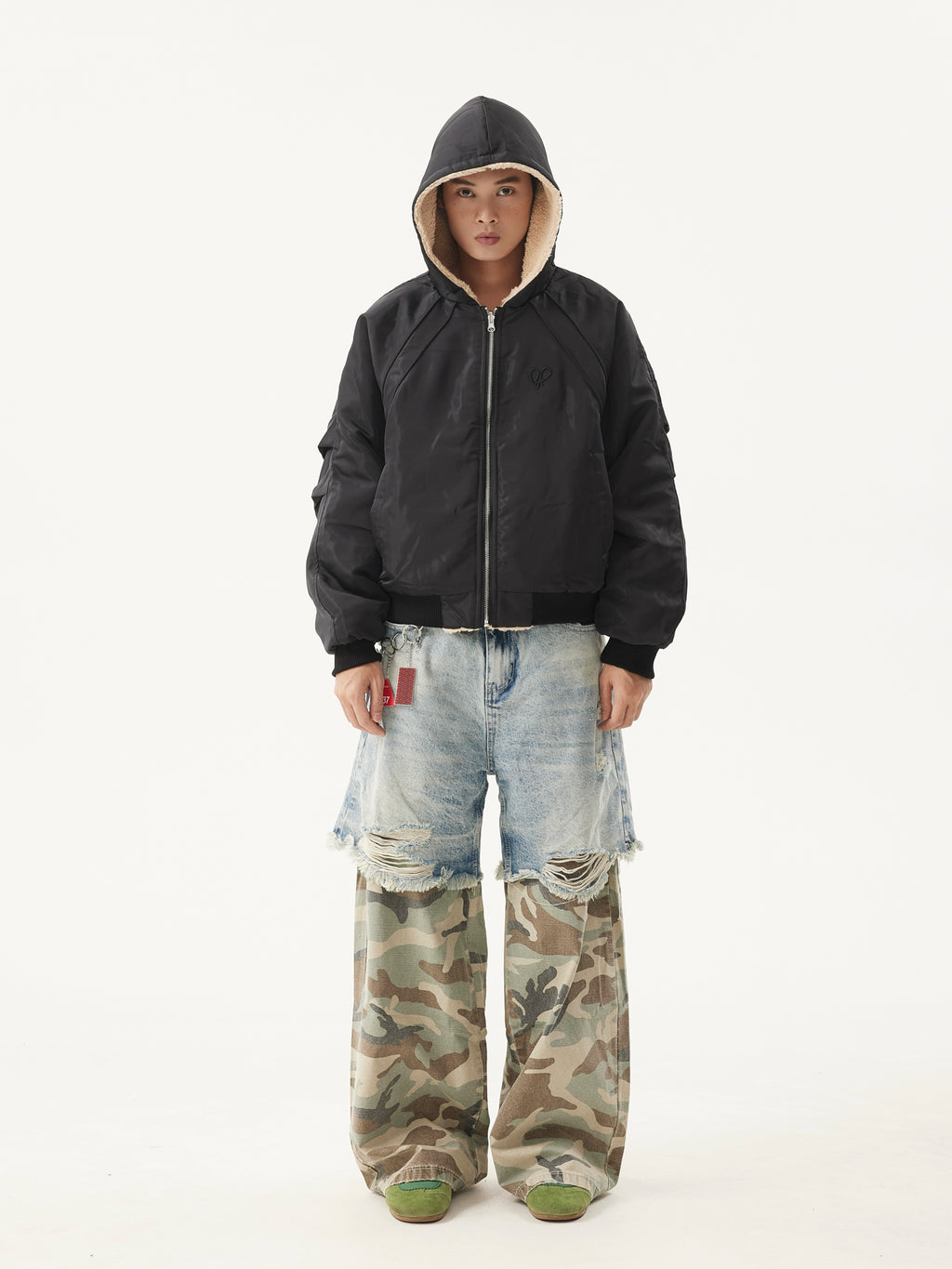 BTSG Reversible Lambswool Hooded Jacket