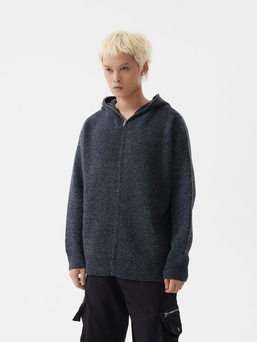 BTSG Slouchy Zip Cardigan Hoodie