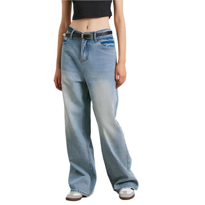 جينز كاجوال مغسول ومبيض من قطن UNF