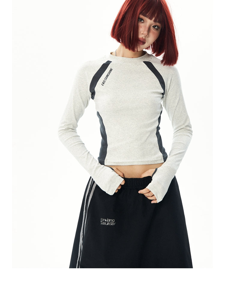 BlackBB American Retro Slim Fit Athletic Sport Top